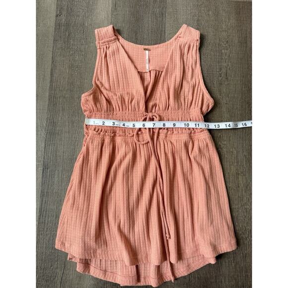 Free People Women's Beach Bound Tank Top Orange Pink Sand Boho Feminine Size XS - Picture 6 of 9